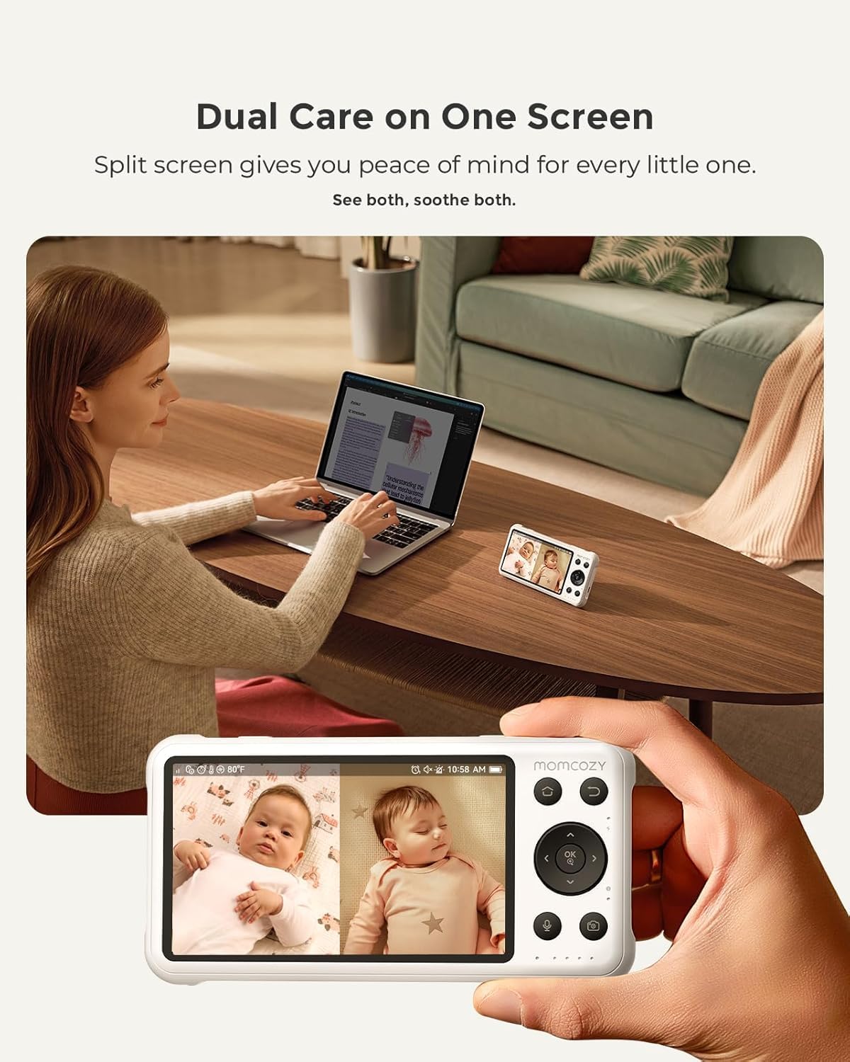 Thumbnail 1 de Momcozy BM04 Camera Unit: 1080p WiFi Baby Monitor with App Connection