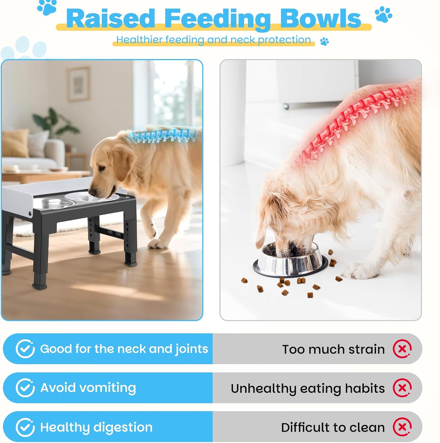 Thumbnail 5 de Zivacate Hundenapf erhöht – 6-fach höhenverstellbar, neigbar, 2 Edelstahl-Näpfe plus Fressverlangsamung