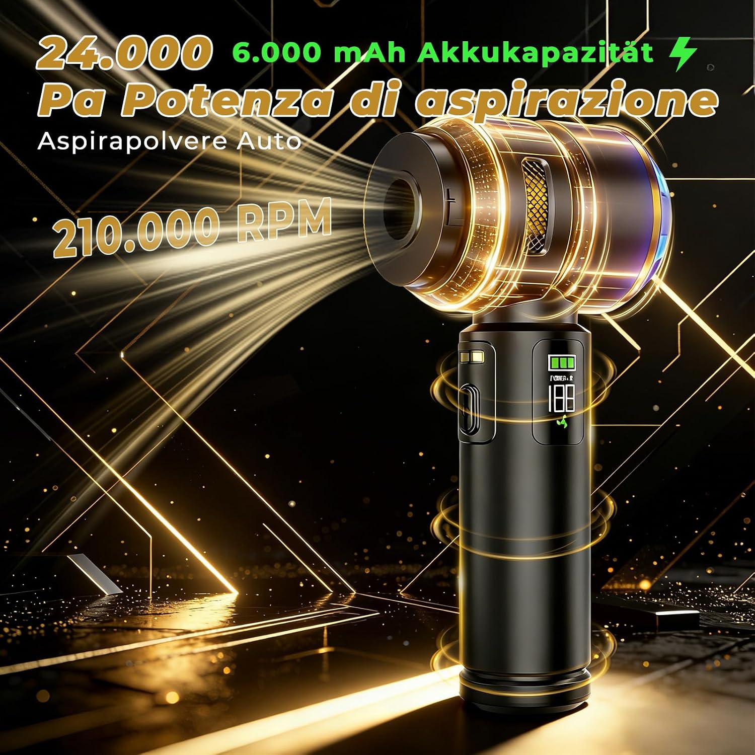 Thumbnail 1 de HOVIN Aspirabriciole Senza Fili 24000Pa:Compacto, Potente e 3-in-1 per Casa Auto Cucina