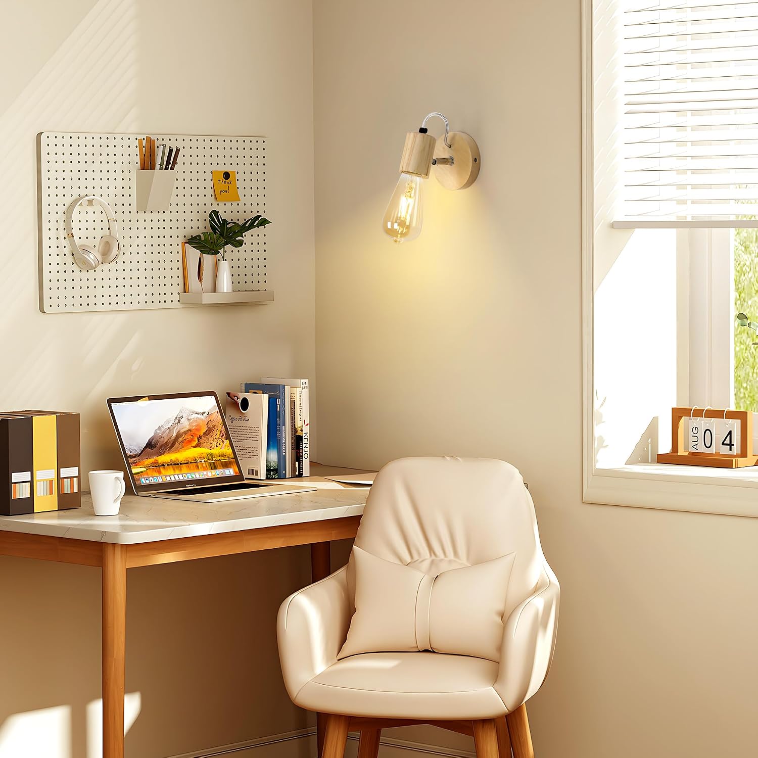 Thumbnail 6 de Tealight WD-wall-01 – zestaw 2 kinkietów E27 z drewnem i żelazem