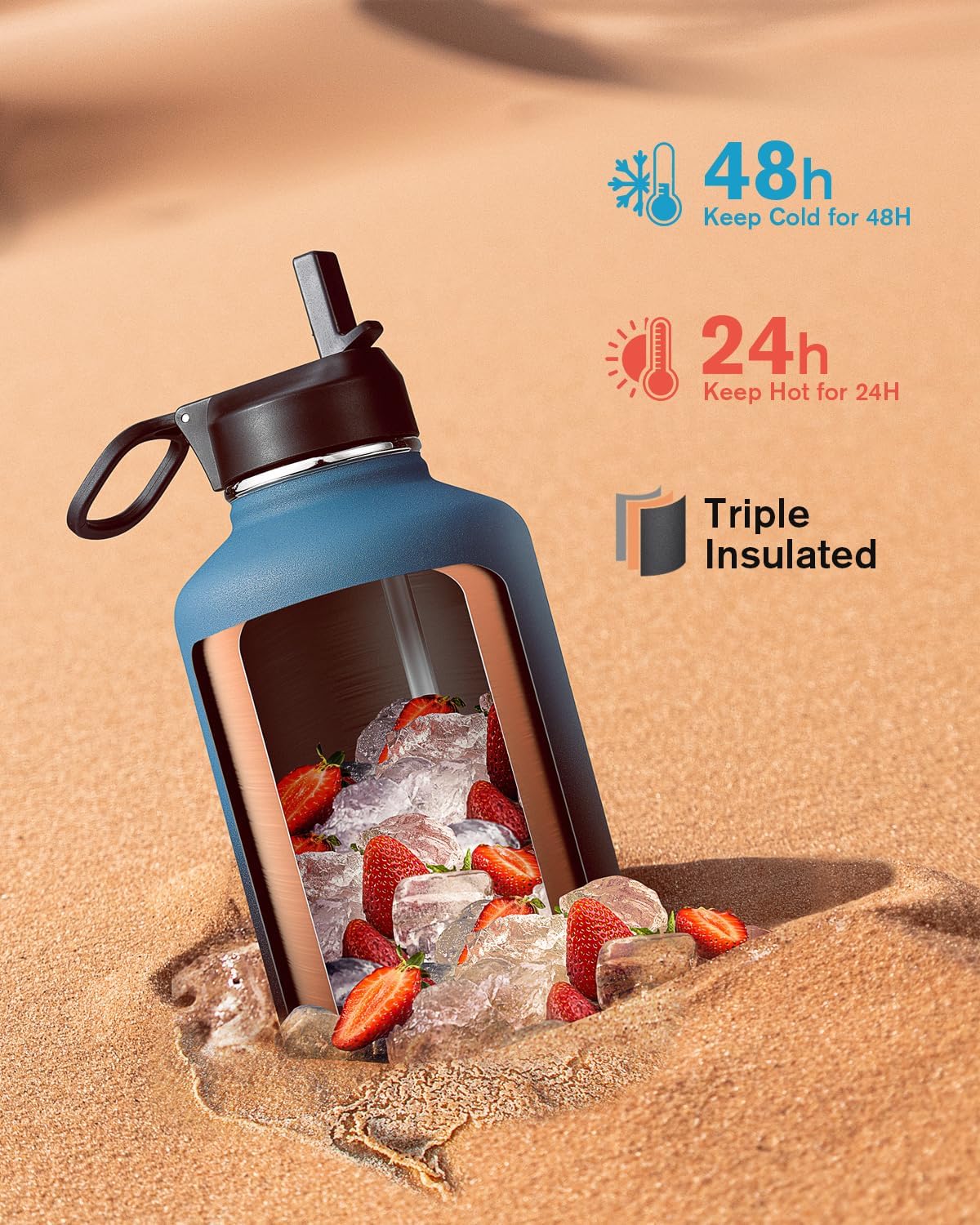 Detalle 2 de Coolflask 64 oz Water Bottle 🥤