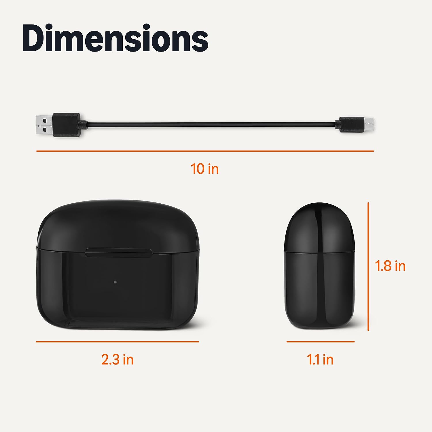 Detalle 1 de Amazon Basics Bluetooth True Wireless Earbuds (IPX4, in-ear w/ mic) with Charging Case, Black