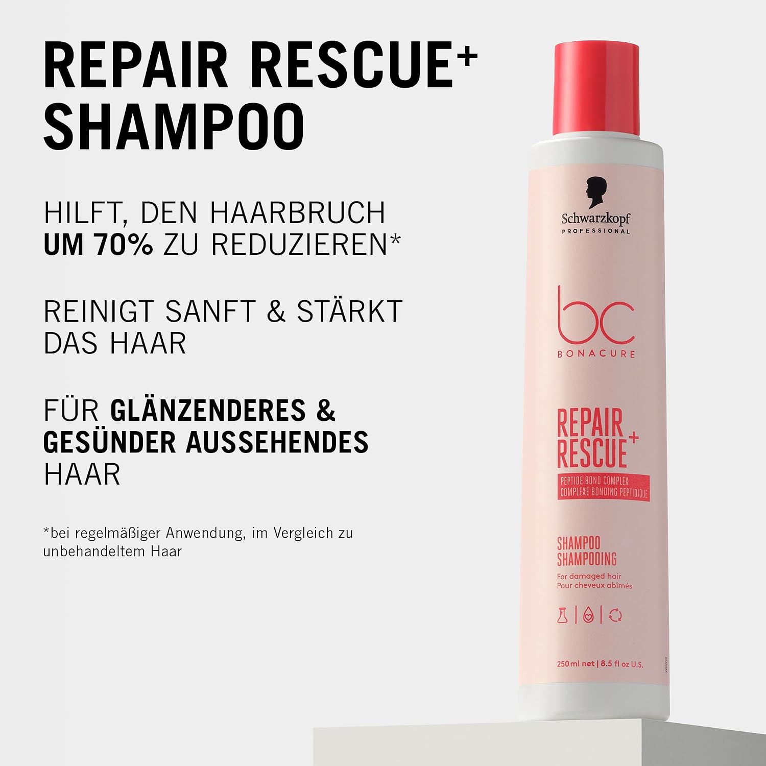 Thumbnail 2 de Schwarzkopf Professional Bonacure Repair Rescue Shampoo – veganes Pflege-Shampoo für strapaziertes Haar, 250 ml