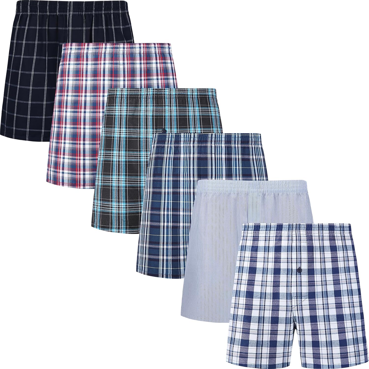 Detalle de JupiterSecret Herren Boxershorts aus Baumwolle – 6er und 10er Pack, Größen S–6XL