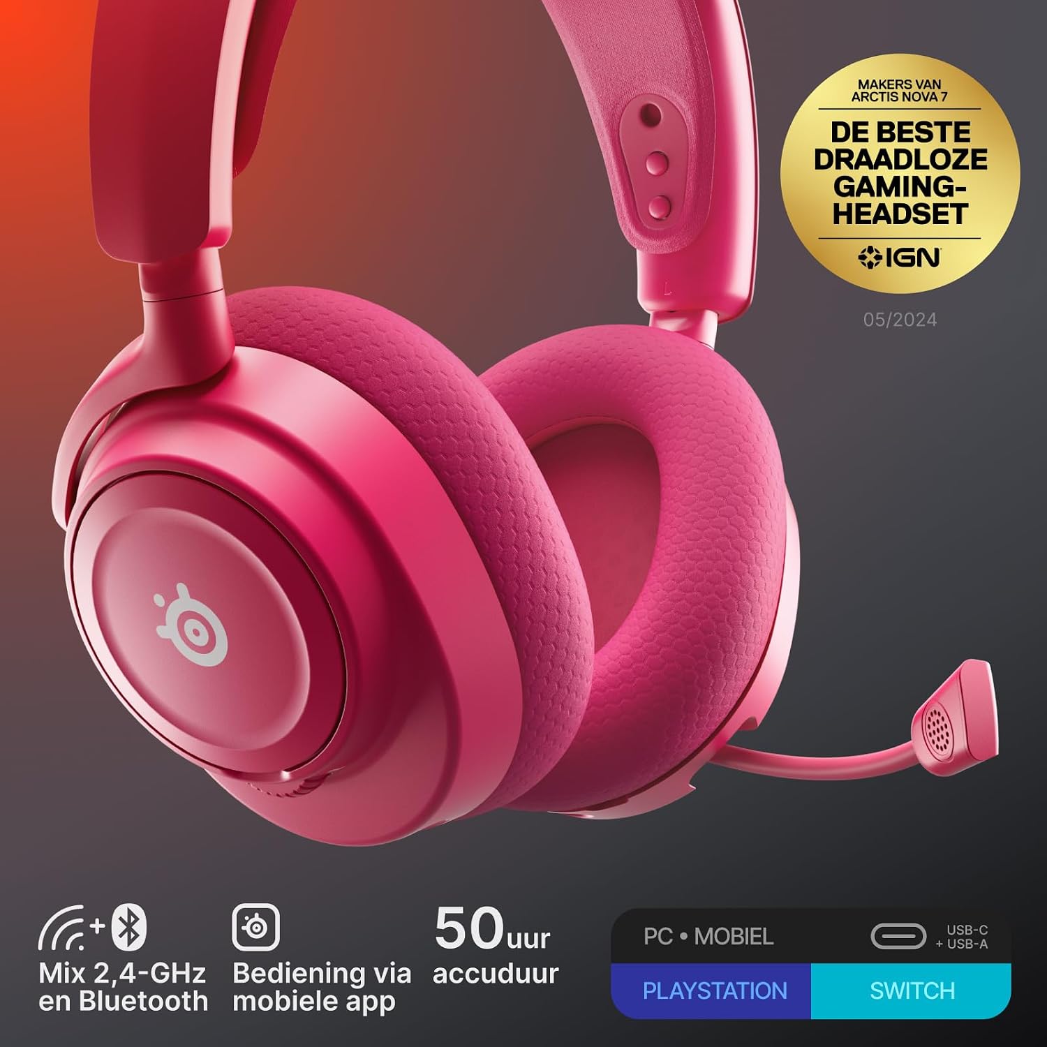 Thumbnail 1 de SteelSeries Arctis Nova 7 Wireless Gen 2 gamingheadset, 50+ uur en dual audio