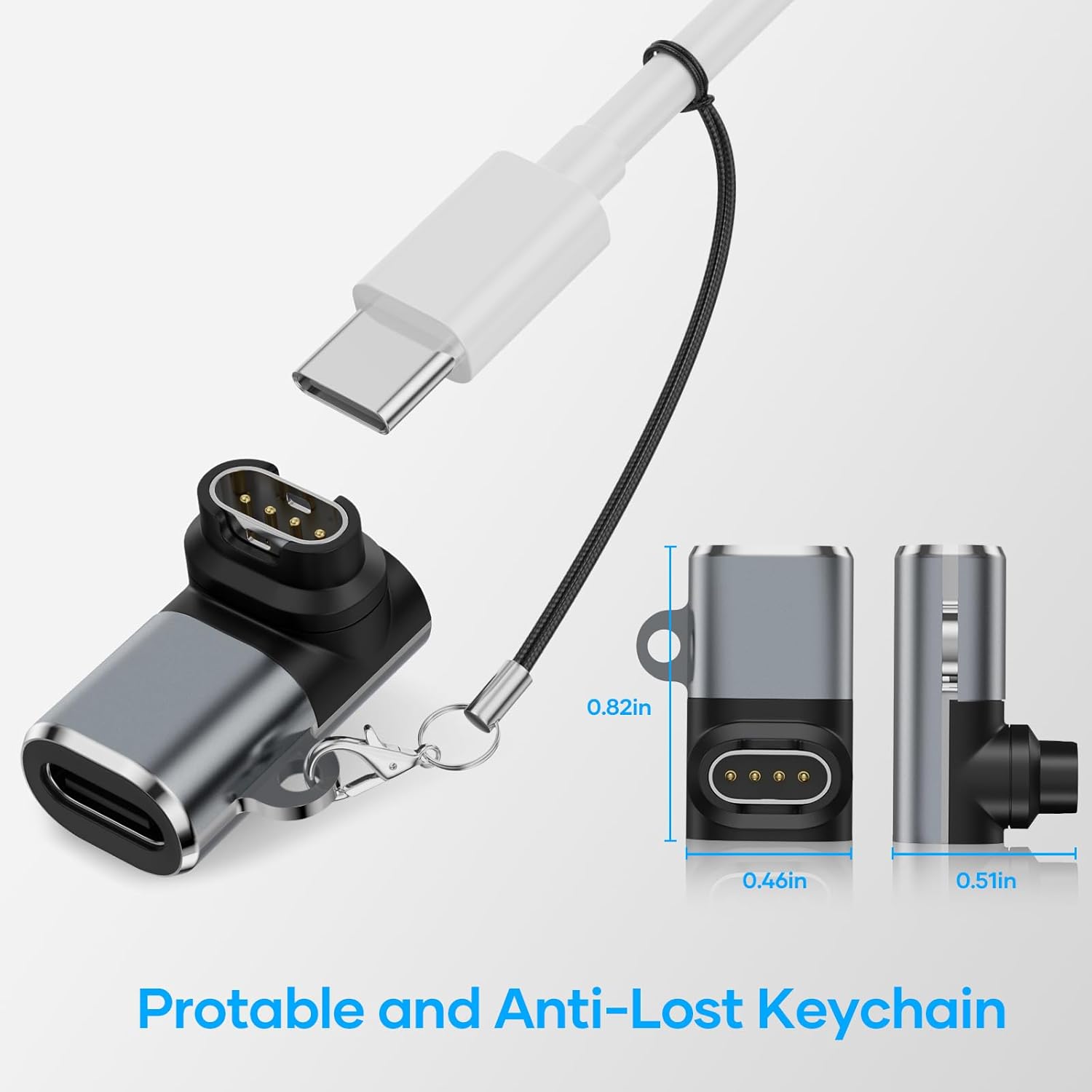 Detalle de USB C to Garmin Watch Charger Cable Adapter 4-Pack
