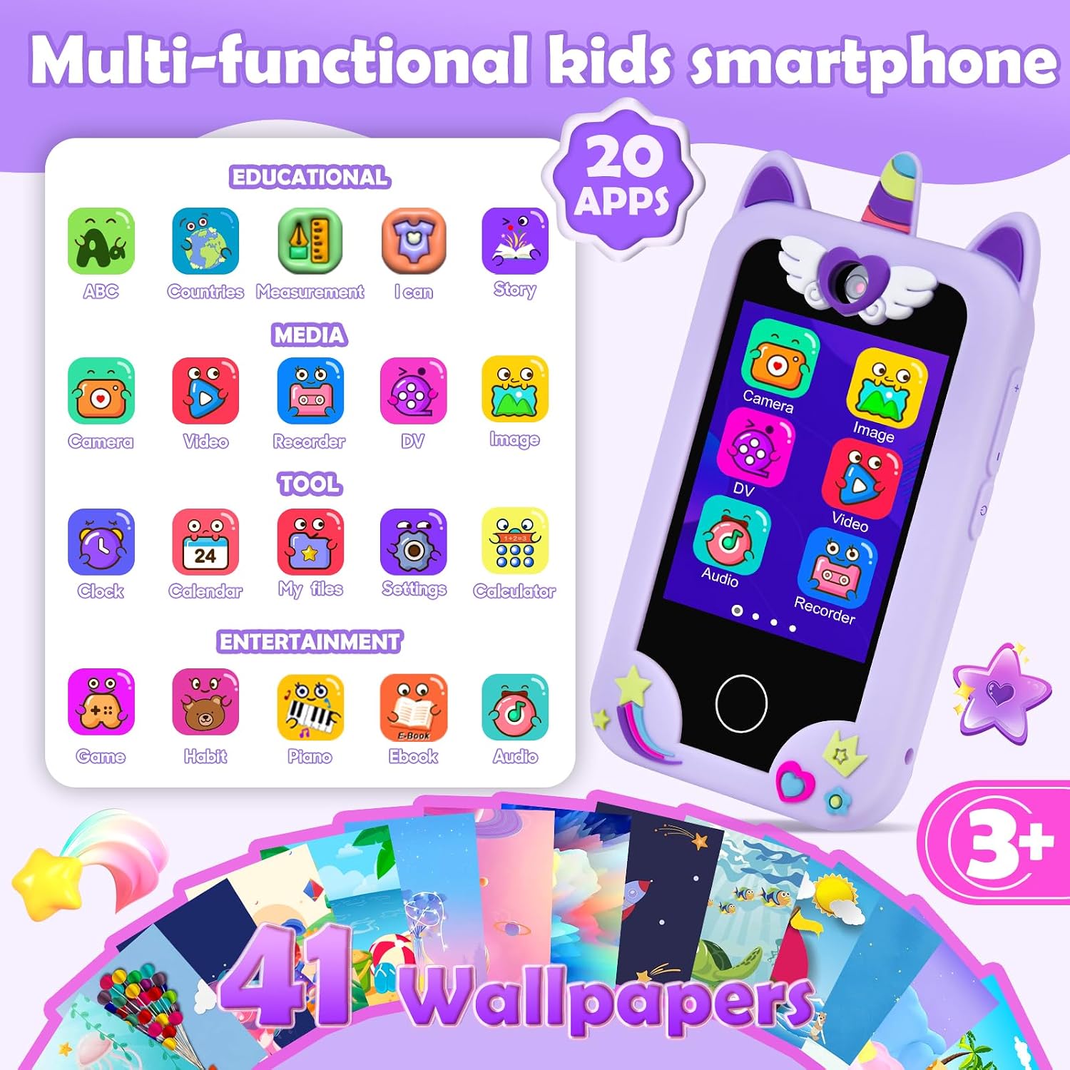 Detalle 2 de Jusvenmt Kids Smart Phone 2.8" touchscreen