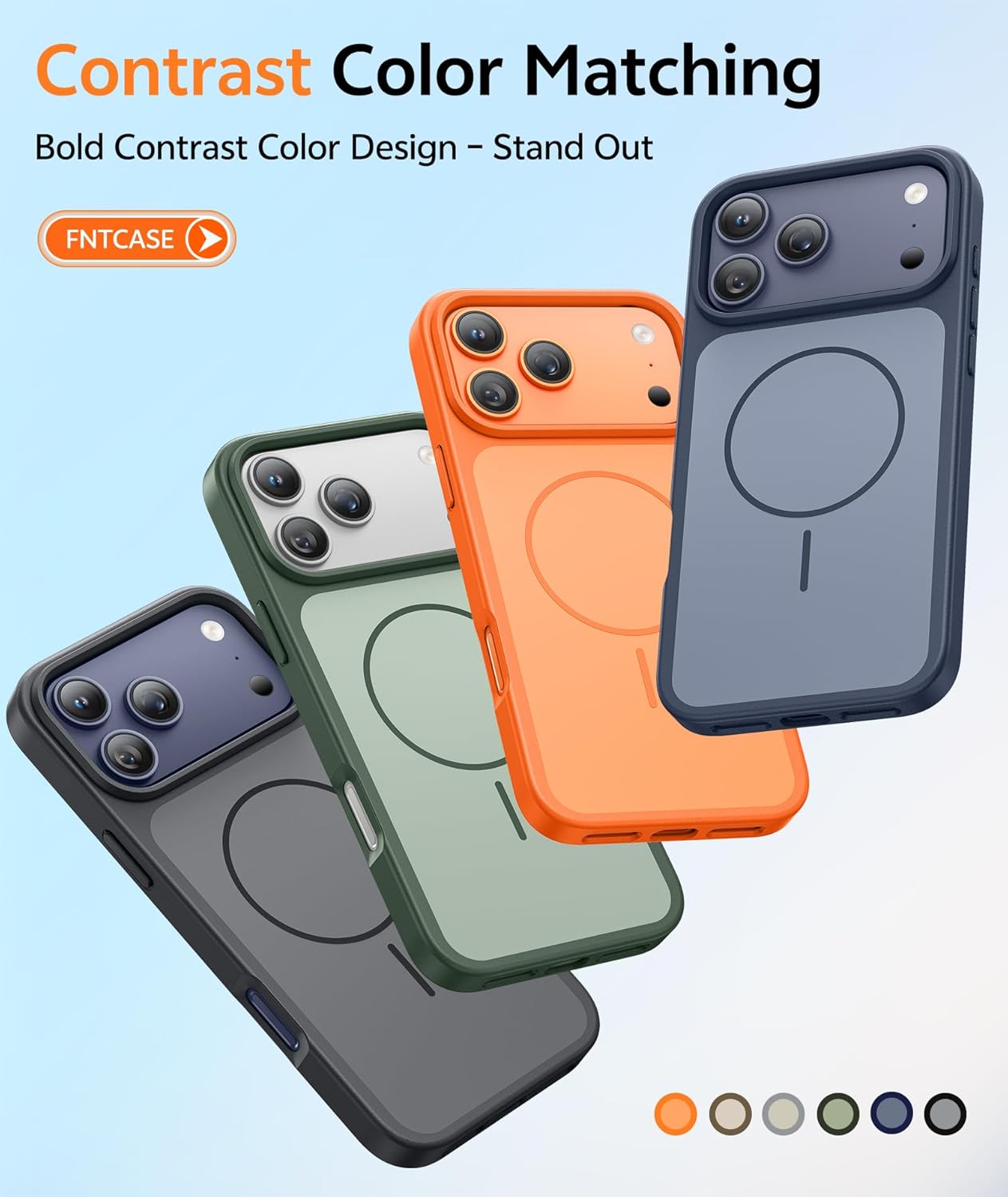 Thumbnail 2 de FNTCASE Deep Blue iPhone 17 Pro Max Case with MagSafe + Tempered Glass Screen Protector