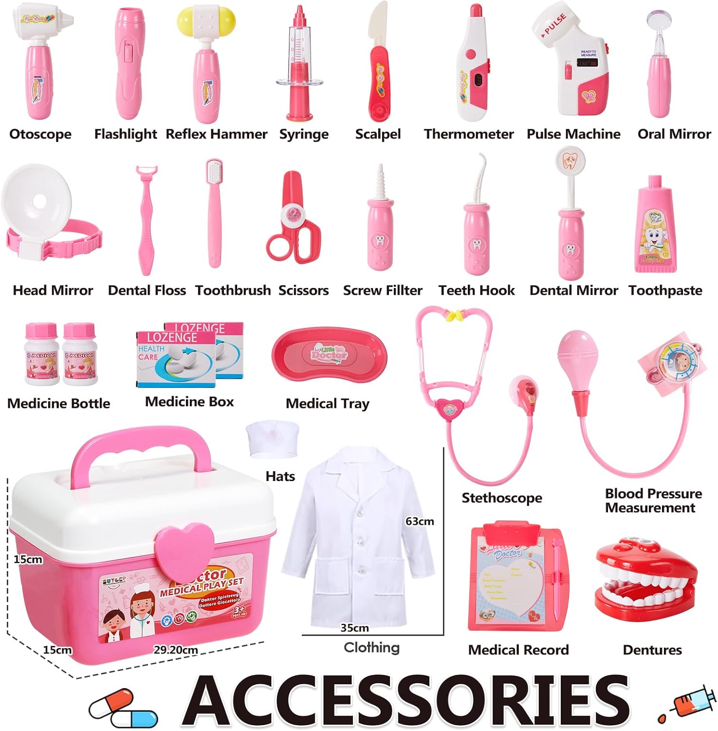 Thumbnail 4 de BUYGER Doctors Set for Kids 3 Years Old 3-in-1