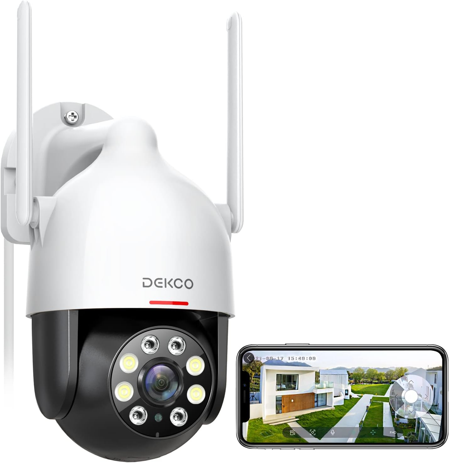 Detalle de DEKCO 2K WLAN Überwachungskamera 2-Wege Audio