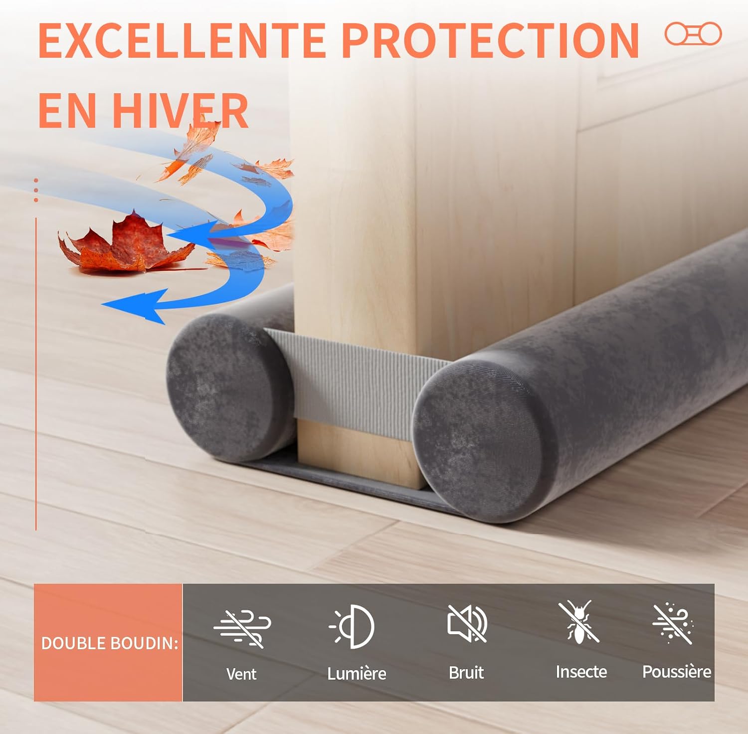 Detalle de BKSAI Boudin de Porte isolant double 60-75 cm