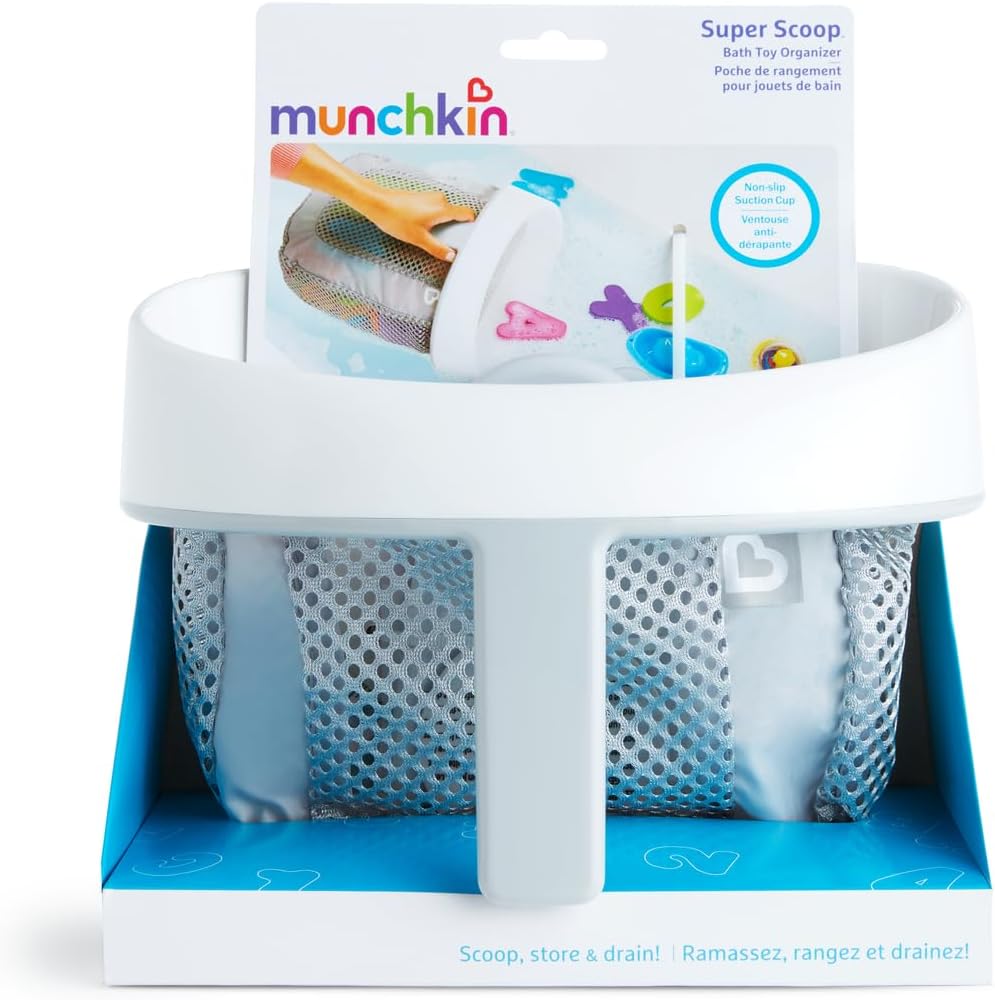 Detalle de Munchkin Super Scoop Cesta y Red para Juguetes de Baño