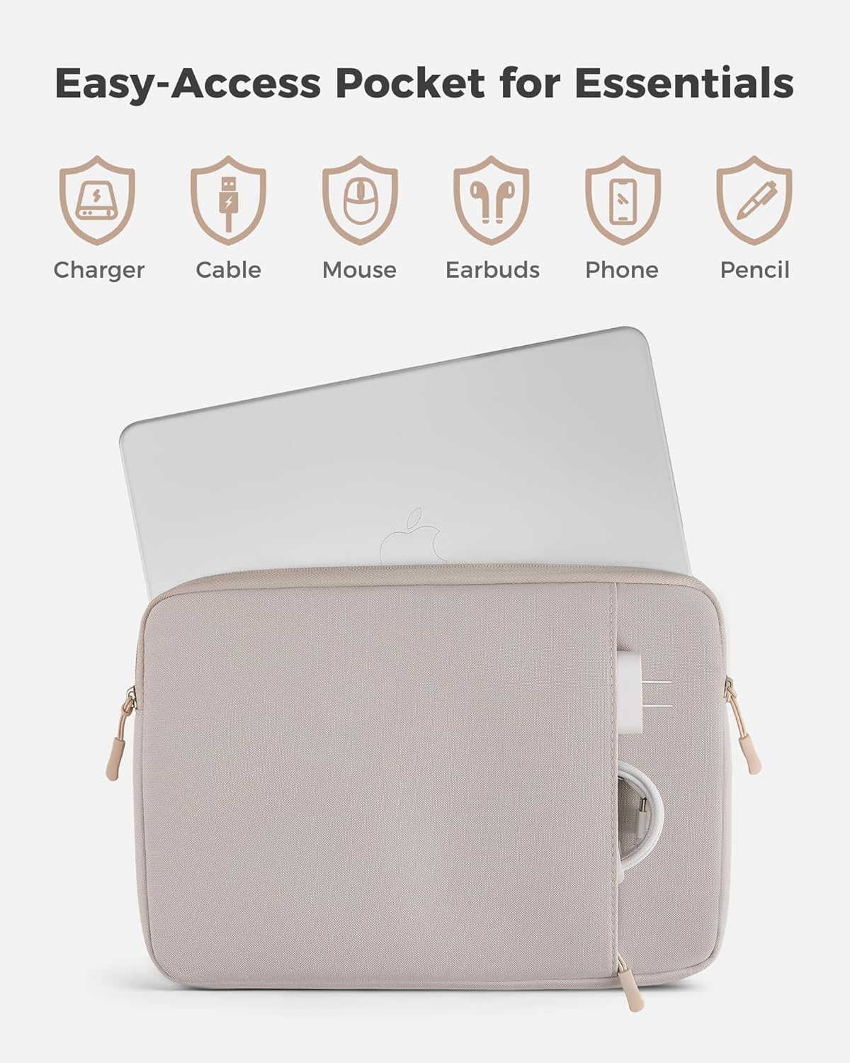 Detalle de ProCase MacBook Neo 13-inch Sleeve Silver