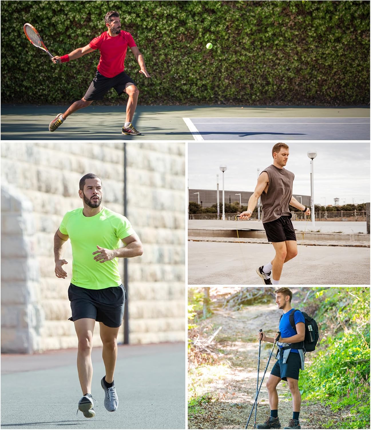Thumbnail 6 de Kinglaman 4 Pack 2-in-1 Running Shorts with Liner for Men