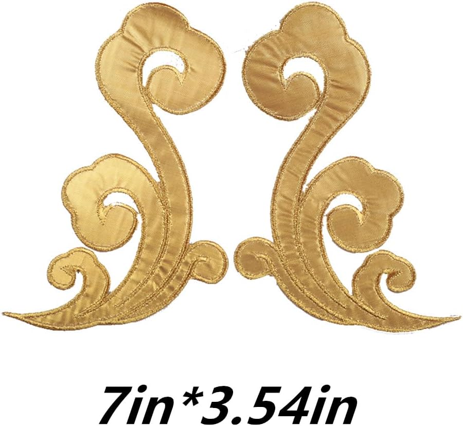 Detalle de Embroidered Cloud Patches, Gold