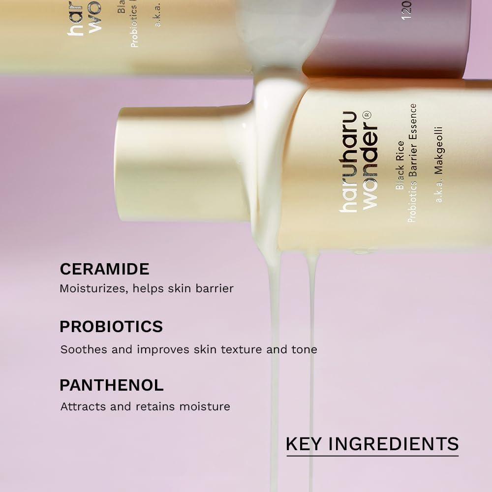 Detalle de Haruharu Wonder Black Rice Probiotics Barrier Essence – Reisegröße