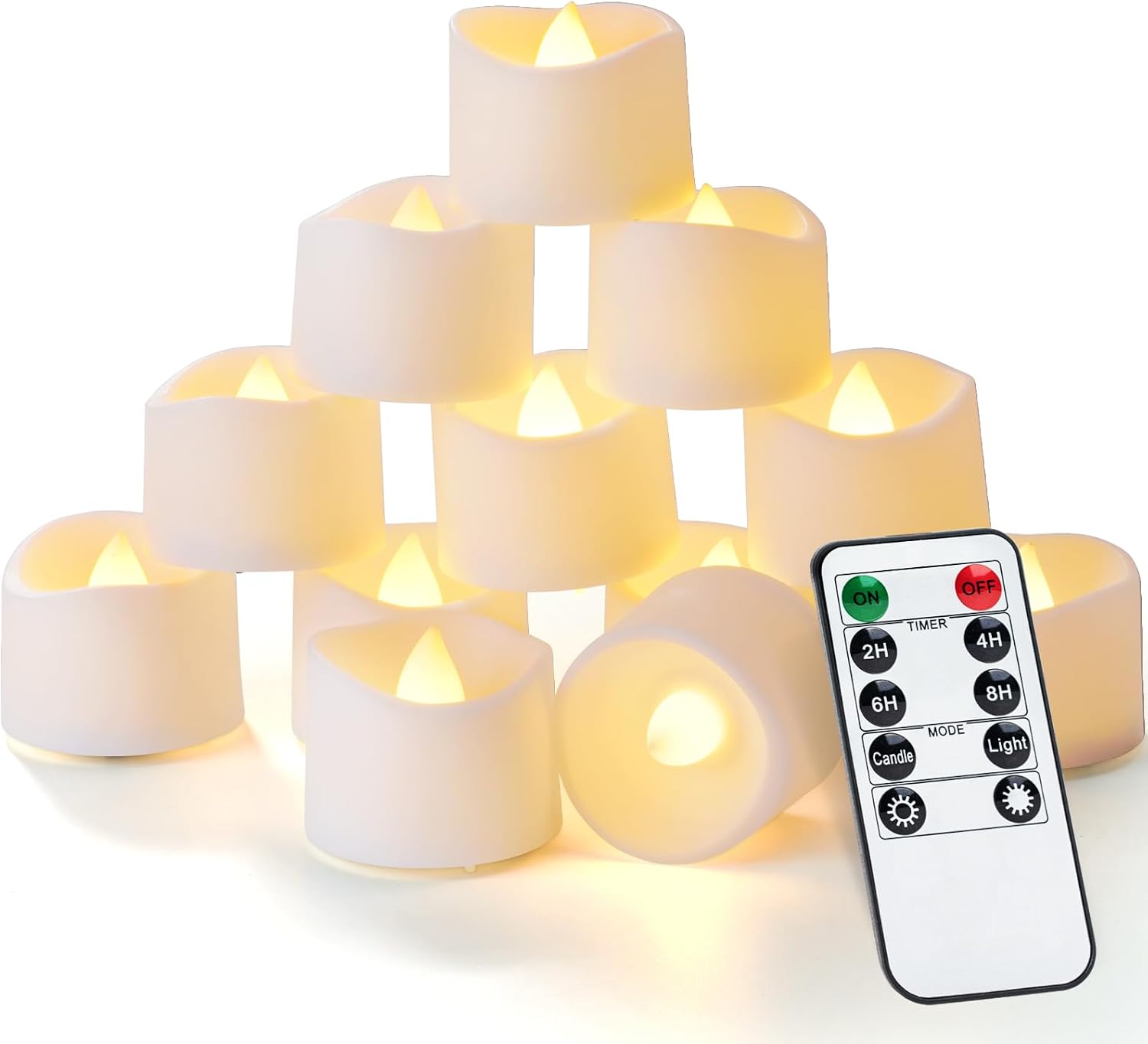 Detalle de Homemory 12pcs Flameless Tealights 400+ hrs 🕯