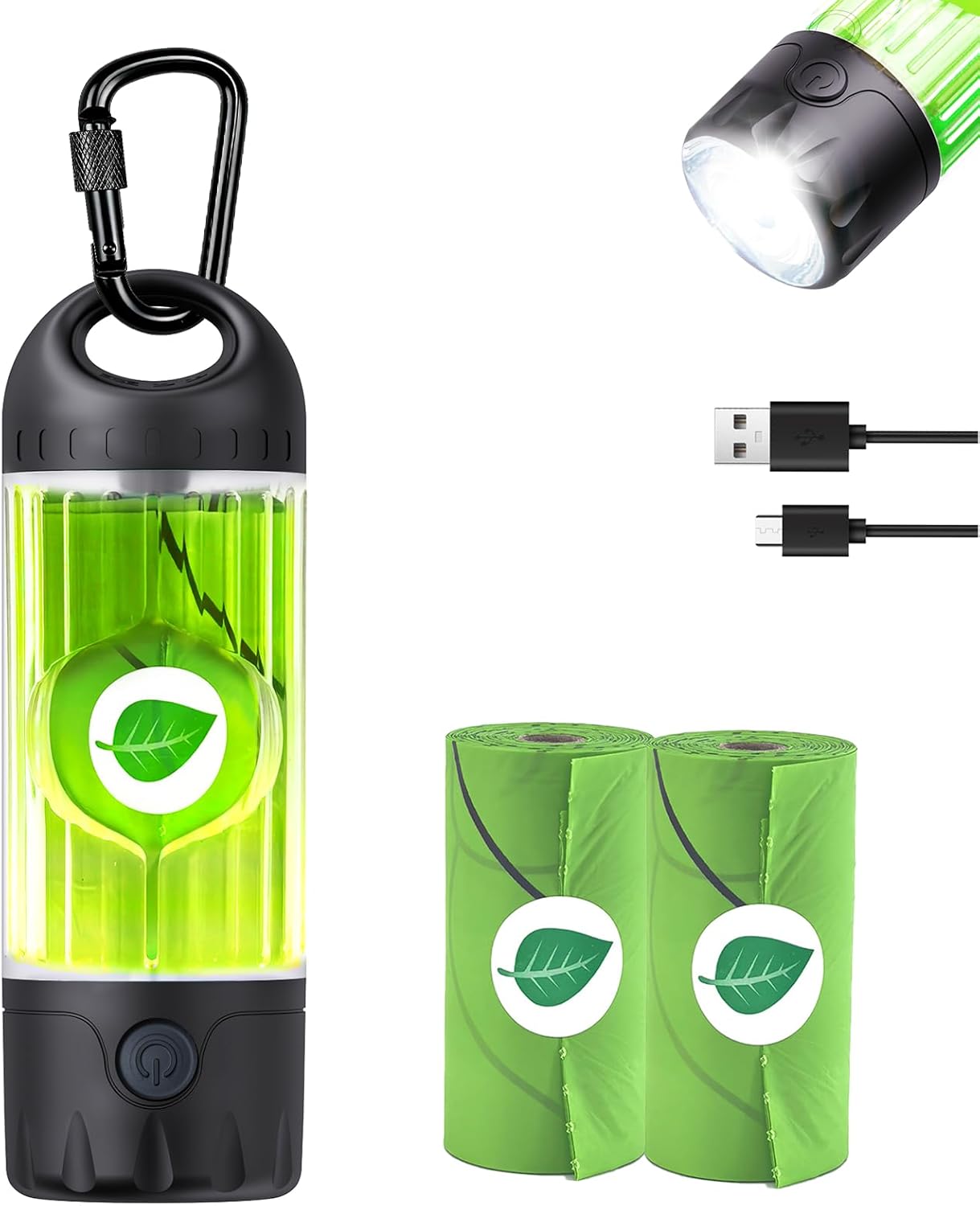 Tubasion Kotbeutelspender mit Licht 80 Lumen