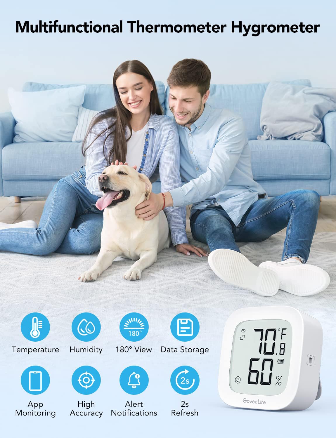 Thumbnail 4 de GoveeLife WiFi Thermometer Hygrometer with Electronic Ink Display