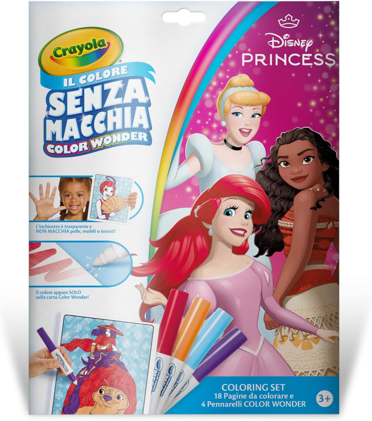 Thumbnail 2 de CRAYOLA Färgwonder 25–2900 målarset med Disney Princess och fläckfria markörer