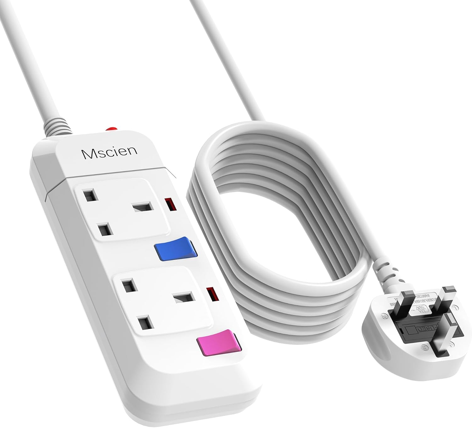 Detalle de 6m extension lead 2-way socket 2500W