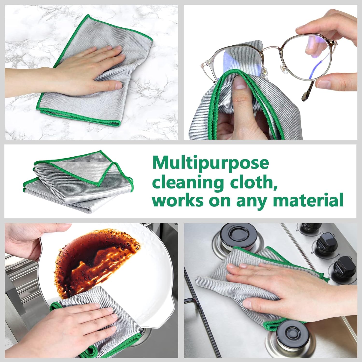 Detalle de Airlab 6x Magic Glass Cleaning Cloth – Double-Sided Microfibre, 30 x 30 cm