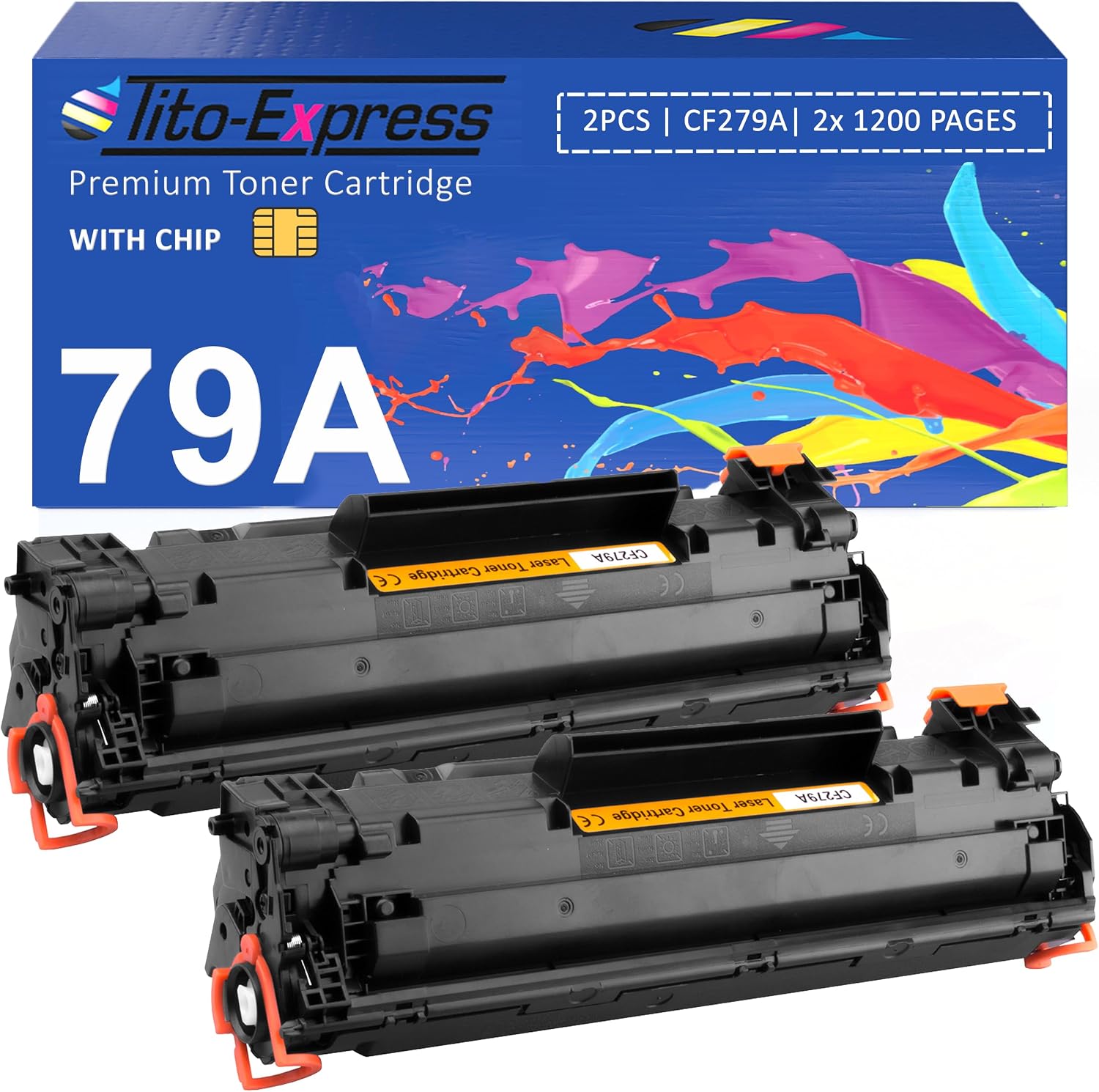 Detalle de Toner compatibile 79A CF279A HP, 2 pezzi