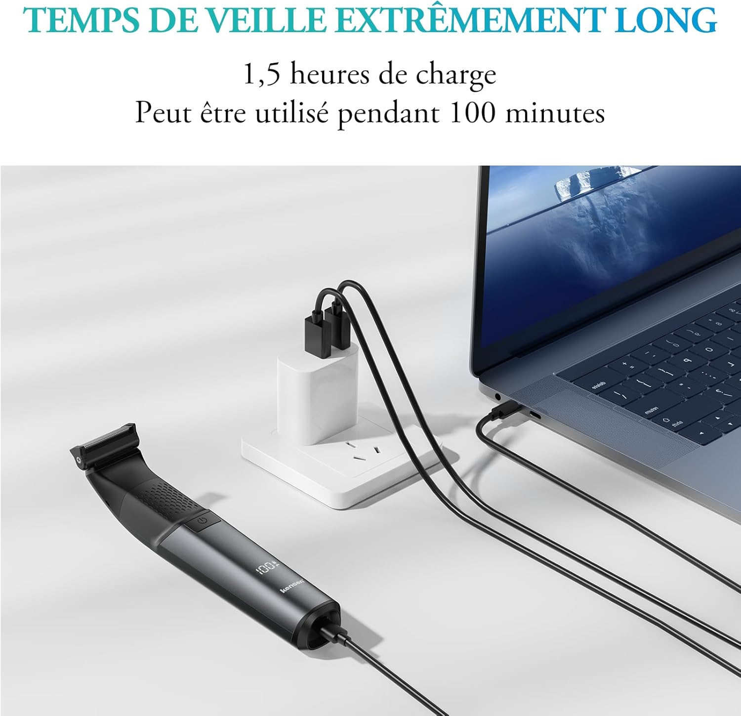 Thumbnail 6 de Kensen Tondeuse Corps Homme Rasoir Intime