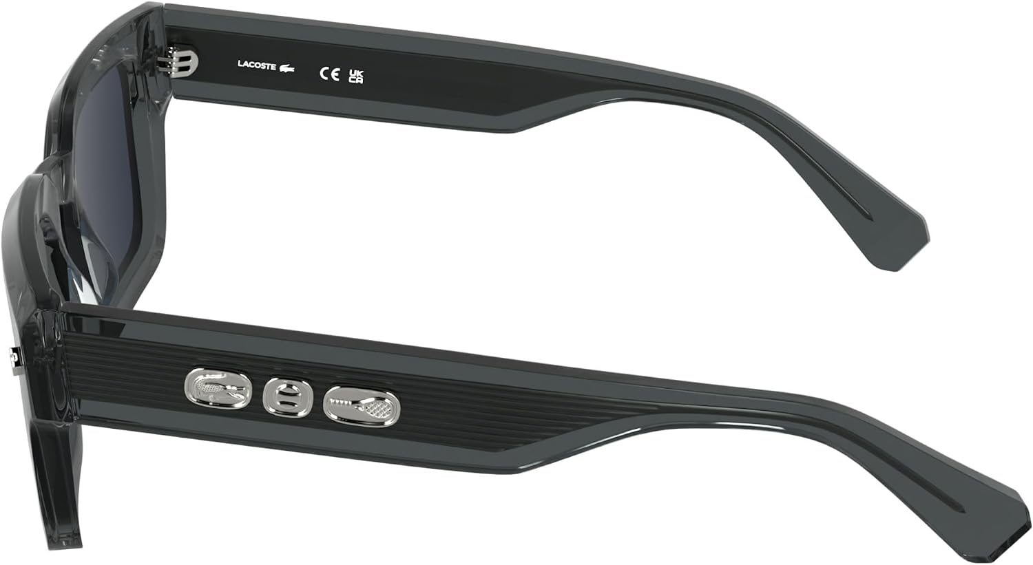 Detalle de Lacoste L6071s lunettes de soleil mixte Transparent grey, taille 52/21/145