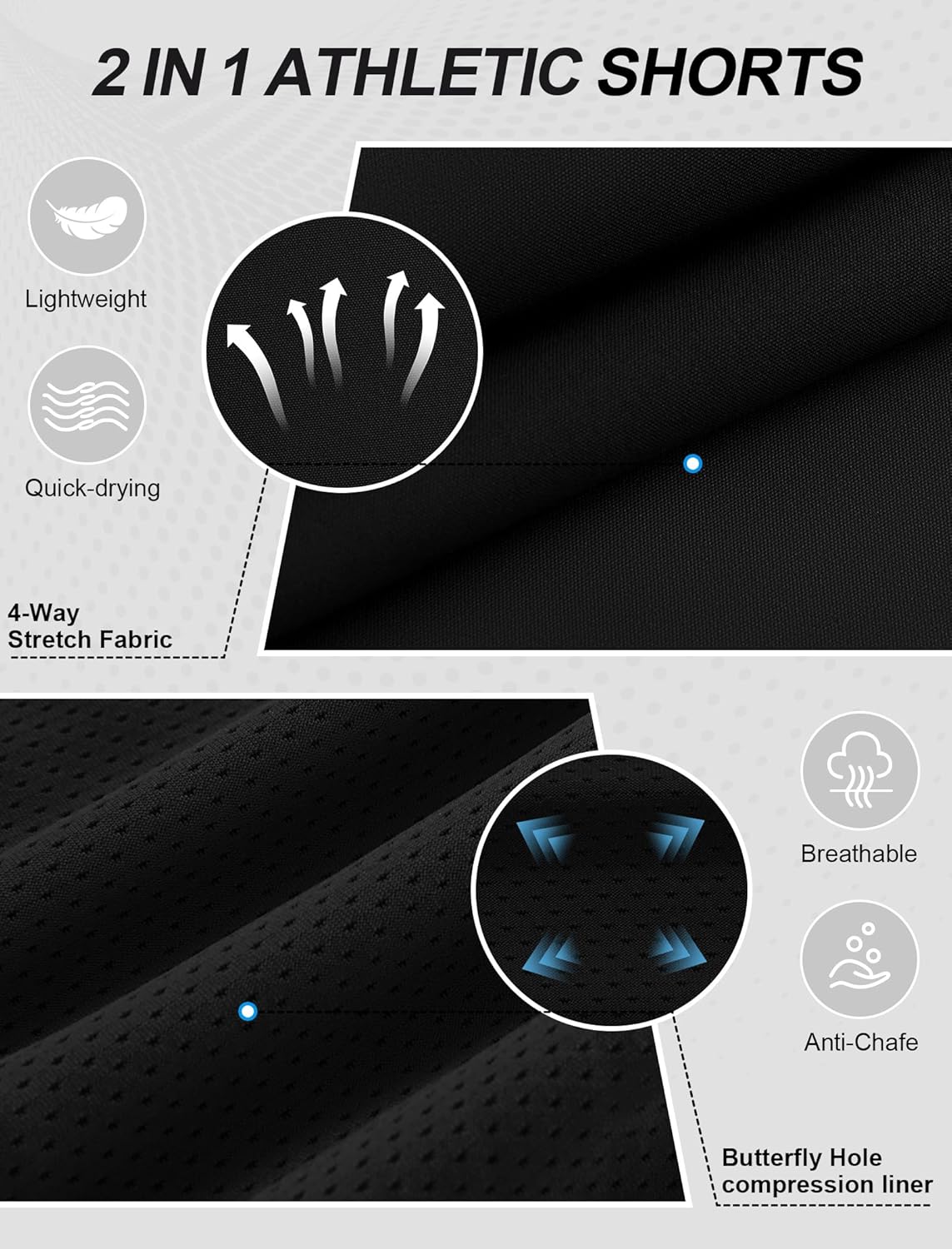 Detalle 2 de veepro 2 in 1 Running Shorts 7 inch