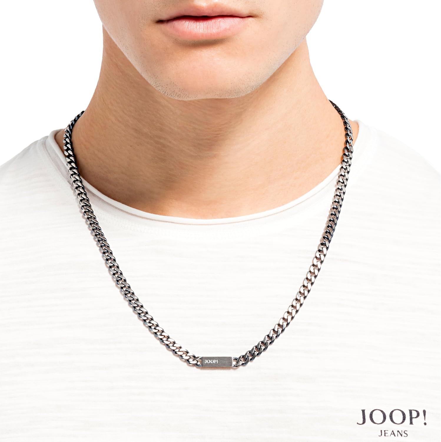 Thumbnail 1 de JOOP! Edelstahl-Halskette für Herren, 60 cm – Panzerglieder, Silber