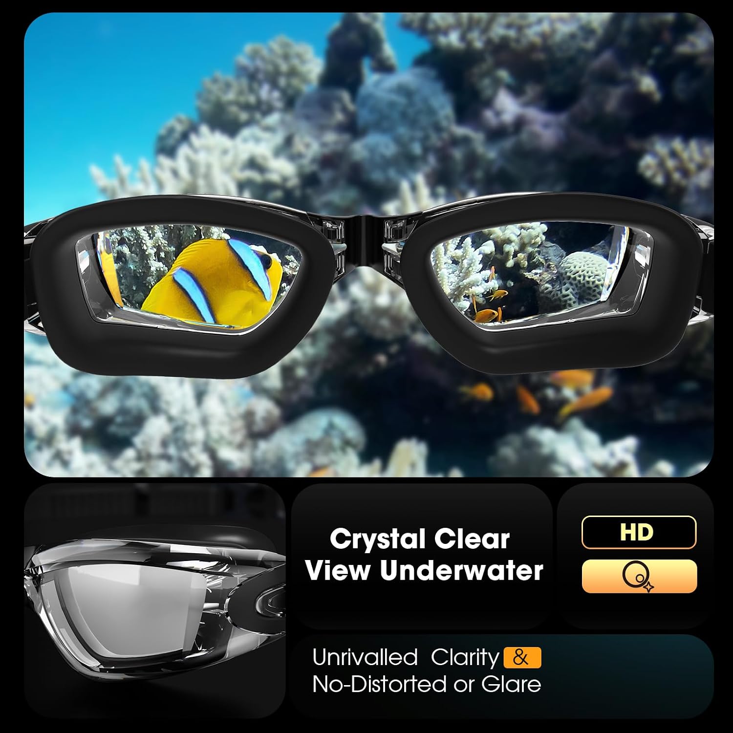 Thumbnail 4 de EasYoung Swimming Goggles 2-Pack: Anti-Fog, UV Protection, No Leaking