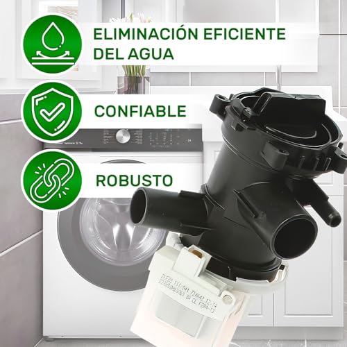 Thumbnail 3 de Bomba de desagüe para lavadora ONIX TECH 30W (código 00145212 / 145212) compatible con Bosch y Siemens