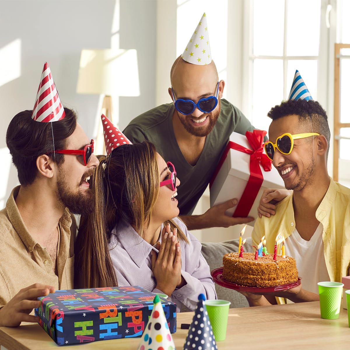 Thumbnail 5 de HBell Birthday Wrapping Paper Rolls – 4 Roll Set, 43cm x 3m each