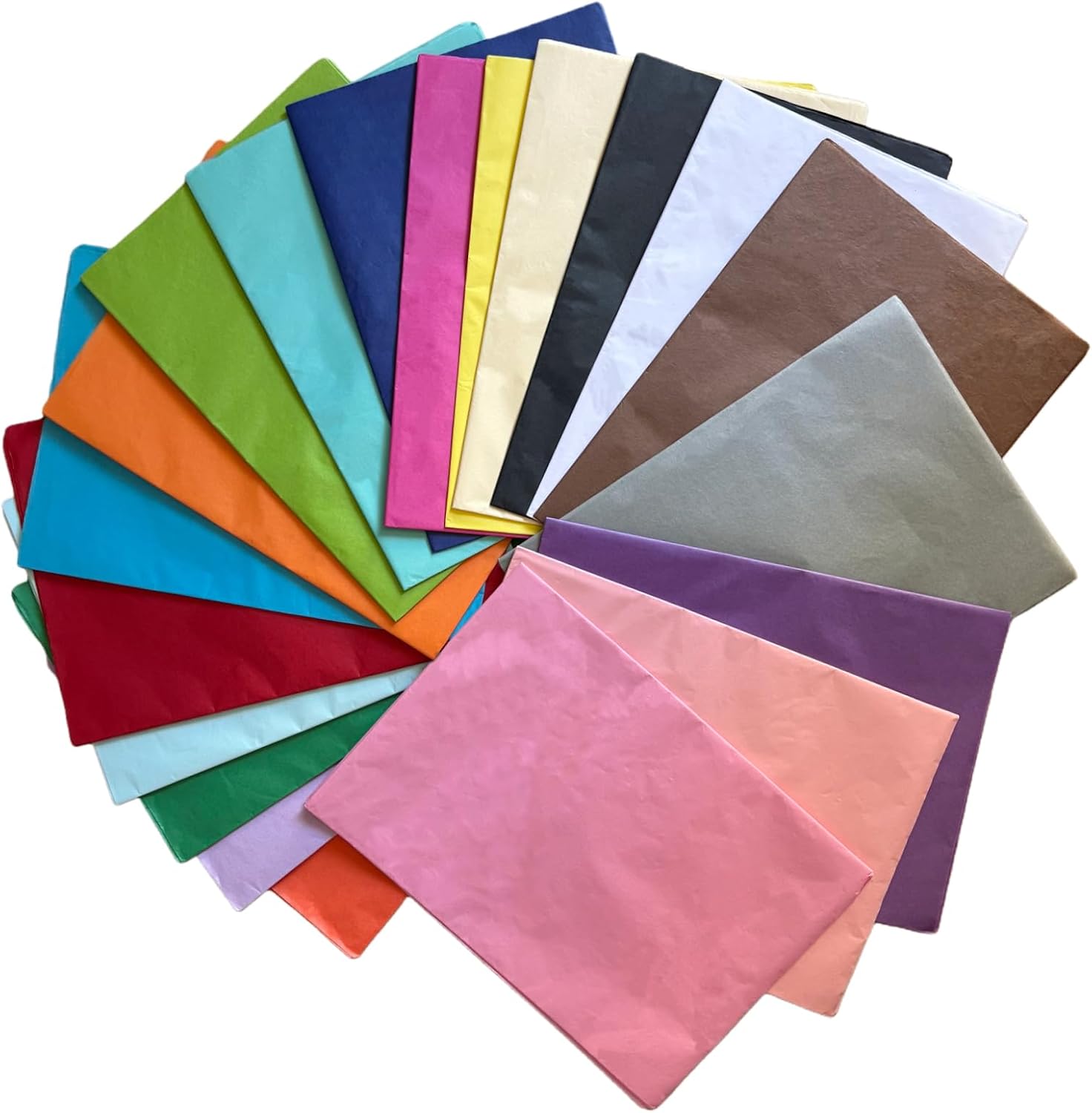 Thumbnail 6 de 100 Blatt Seidenpapier bunt (50 x 70 cm) mit 20 Farben – Tissue Paper zum Verpacken & Basteln