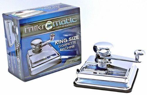 Detalle de OCB MikrOmatic Duo Zigaretten Stopfmaschine – Chrom, Silber, 15 × 15 × 10 cm