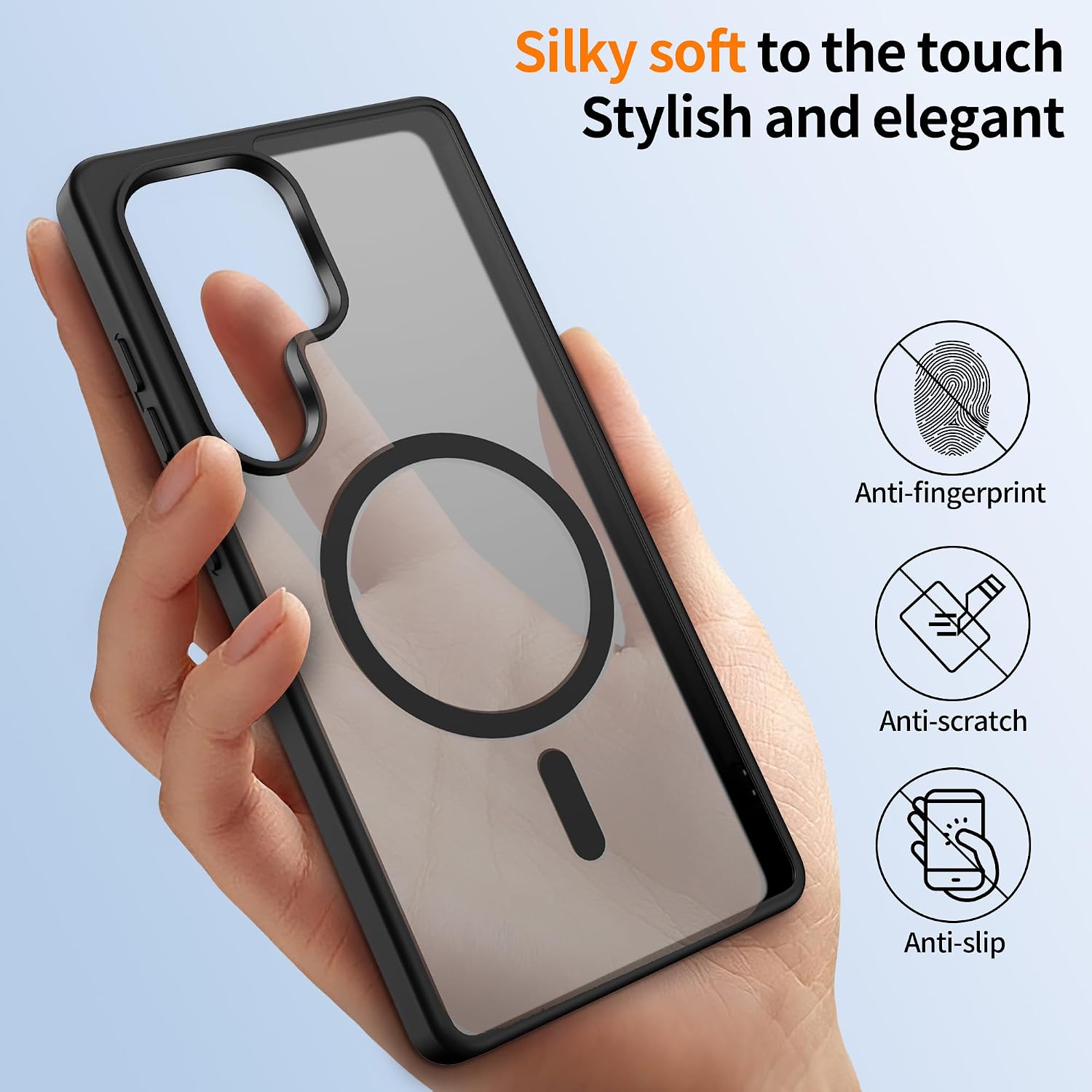 Detalle 2 de Jshru Magnetic Case for Samsung S25 Ultra with HD Screen Protectors (X2) – Slim, Durable and MagSafe-Compatible
