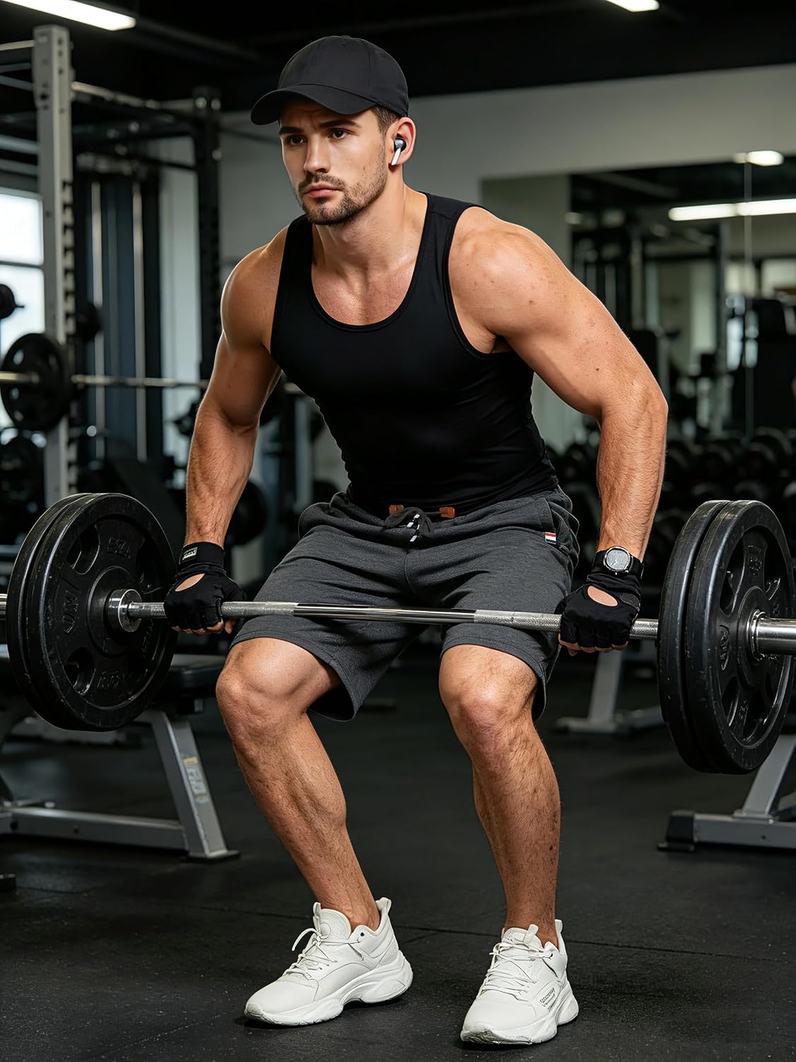 Detalle de ZOXOZ Kurze Hosen Herren Shorts Sports Baumwolle Mit Reißverschluss Elastische Taille