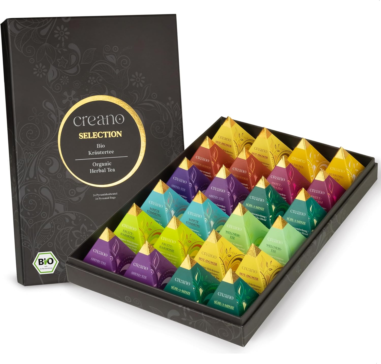 Thumbnail 6 de Coffret Cadeau Tisanes Bio Creano – 24 sachets pyramidaux, 9 infusions aux herbes, fruits & épices