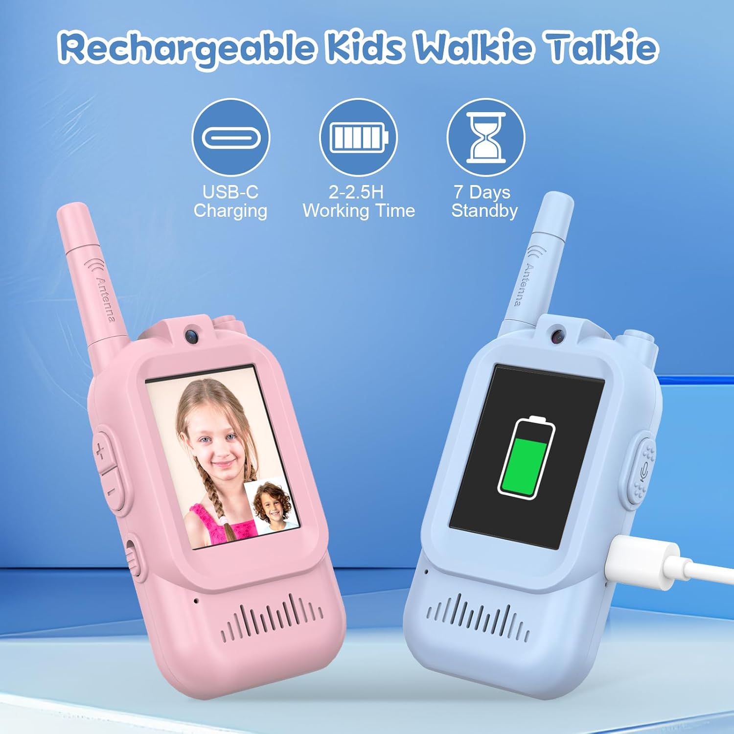 Thumbnail 5 de Hangrui Talkie Walkie Enfants 100–400m