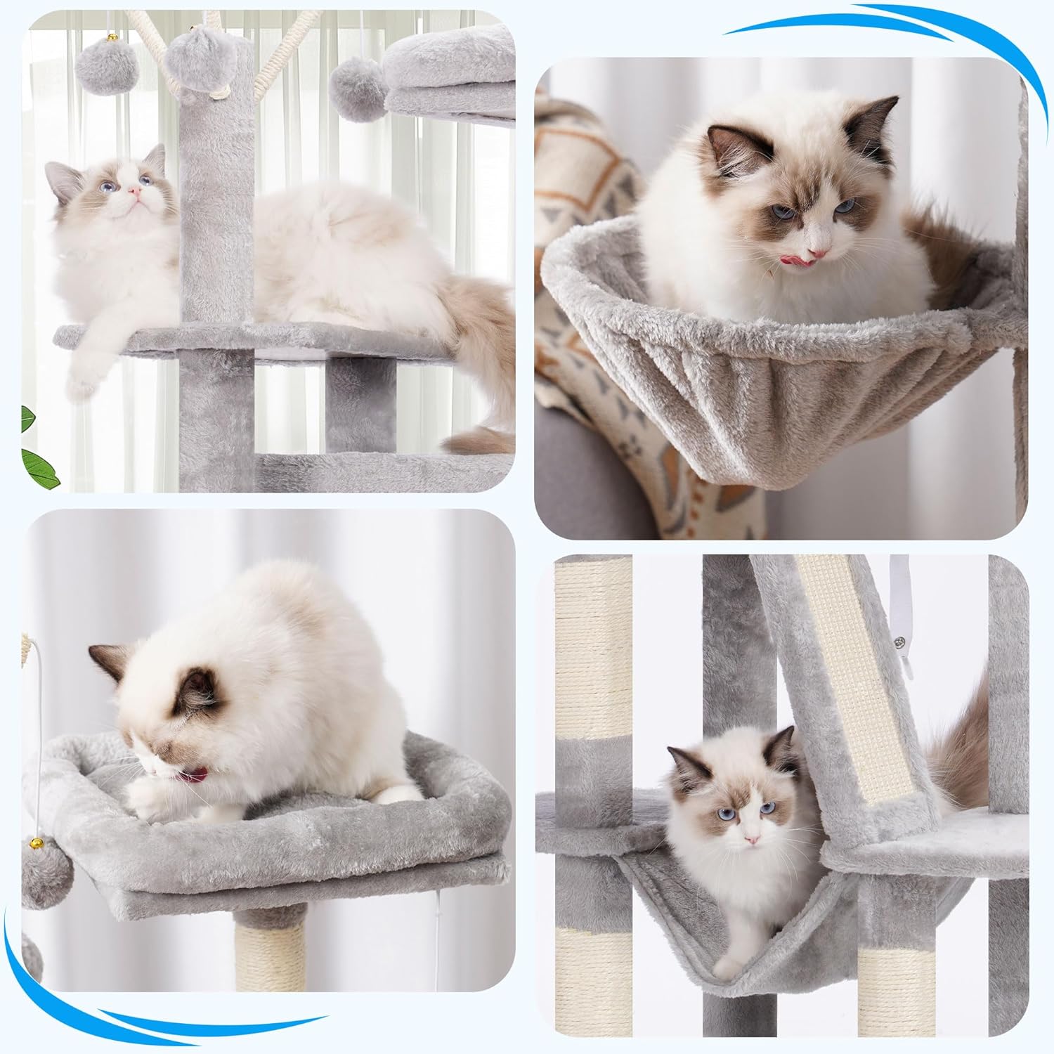 Thumbnail 6 de Hey-Brother MPJ019-SW 135 cm Kratzbaum