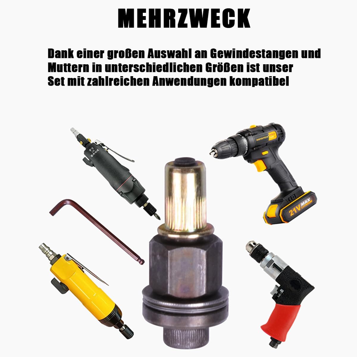 Thumbnail 5 de NUWIQ Nietmutternzange Set 6 Stück M3–M10