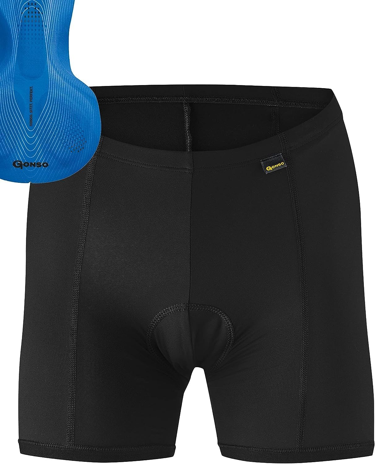 Detalle de Gonso Damen Fahrradunterhose Sitivo U W – Sitivo Blue Sitzpolster mit vielseitiger Komposition