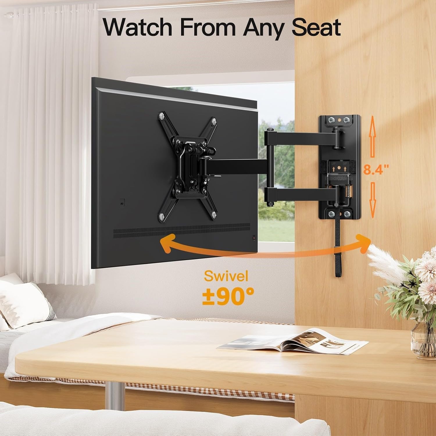 Thumbnail 3 de ELIVED RV TV Mount for Camper — Lockable Full-Motion Mount for 13–43 Inch TVs