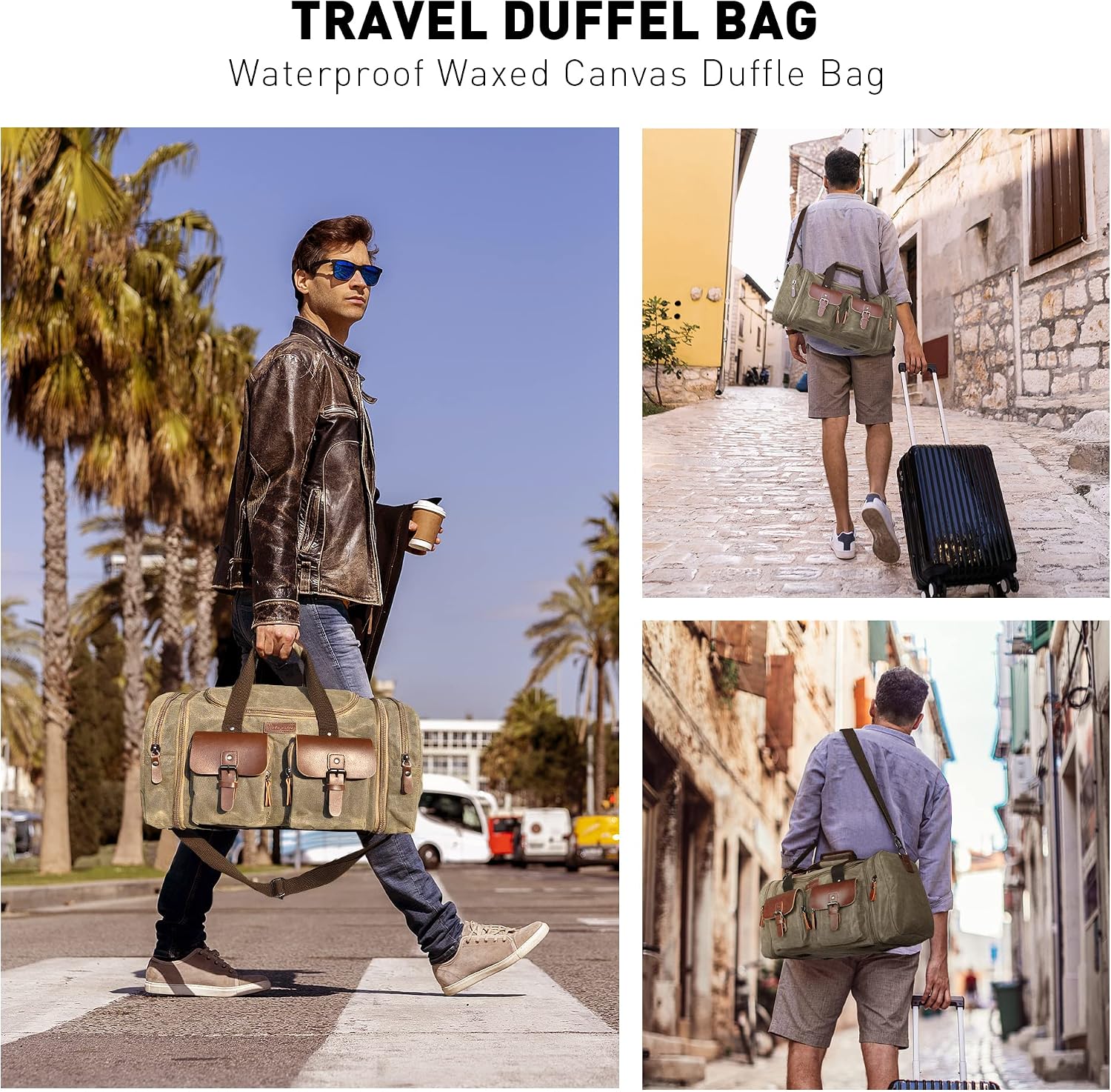 Detalle 2 de Wildroad Waxed Canvas Duffle 50L