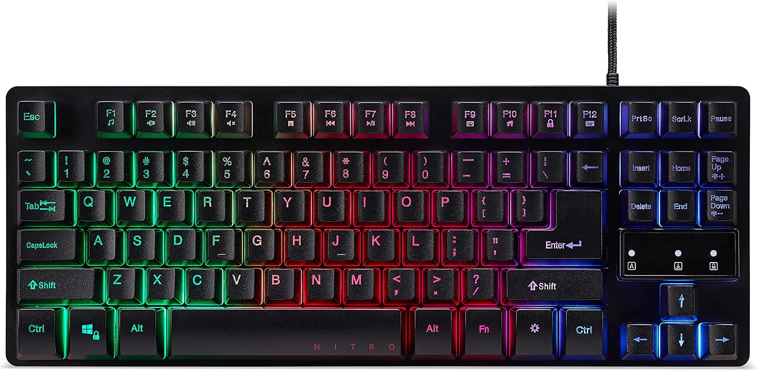 Detalle de Acer Nitro NKW120 Teclado gaming RGB 36×13,7×3,9 cm ⌨