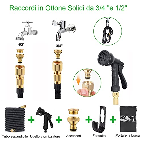 Thumbnail 5 de Tubo da giardino estensibile Cunbayi 30 m (10 m x3) con ugello 8 in 1 e accessori