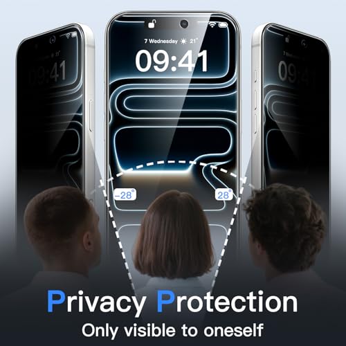 Detalle de JETech Sichtschutzfolie iPhone 17 Pro 6,3"