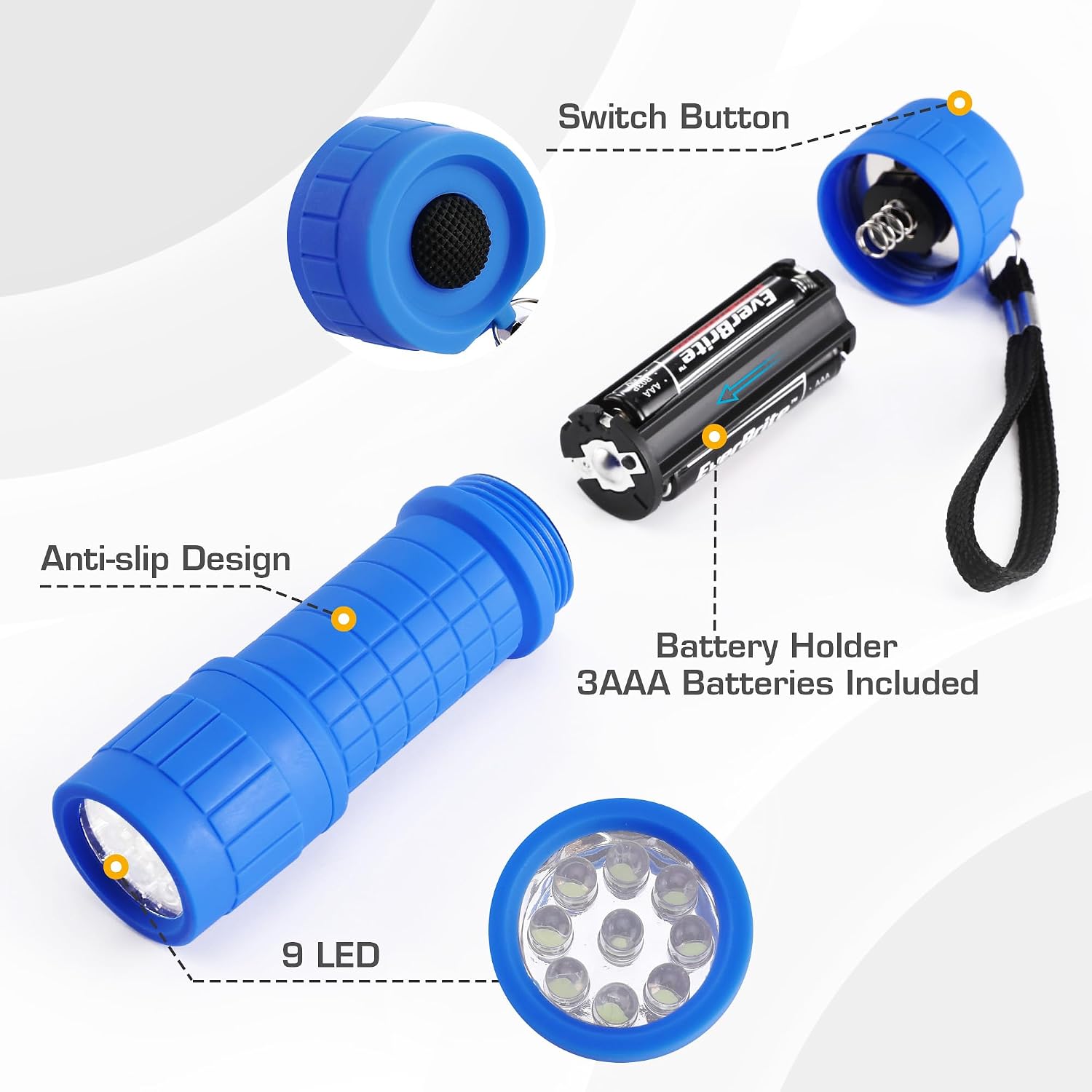 Detalle de EverBrite Mini LED Torches 6-pack 🔦