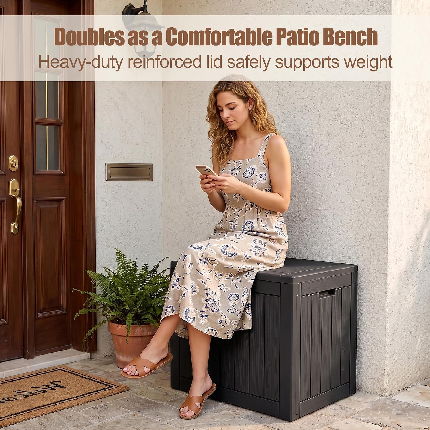 Detalle 1 de Outdoor Parcel Delivery Box, 50 Gallon